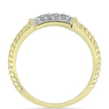 Inel din Argint 925 Placat cu Aur ( 2.84 grame ) cu Diamant Alb 0.19 Carate