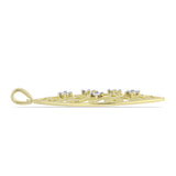 Pandantiv din Argint 925 Placat cu Aur ( 3.32 grame ) cu Diamant Alb 0.03 Carate