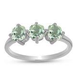 Inel din Argint 925 ( 1.98 grame ) cu Ametist Verde 1.6 Carate