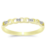 Inel din Argint 925 Placat cu Aur ( 1.75 grame ) cu Diamant Alb 0.04 Carate