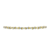Brățară din Argint 925 Placat cu Aur ( 8 grame ) cu Diamant Alb și Topaz Alb 0.66 Carate