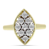 Inel din Argint 925 Placat cu Aur ( 3.38 grame ) cu Diamant Alb 0.05 Carate