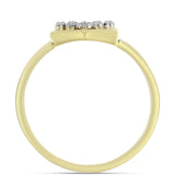 Inel din Argint 925 Placat cu Aur ( 3.38 grame ) cu Diamant Alb 0.05 Carate