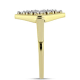 Inel din Argint 925 Placat cu Aur ( 3.38 grame ) cu Diamant Alb 0.05 Carate