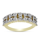 Inel din Argint 925 Placat cu Aur ( 4.11 grame ) cu Diamant Alb 0.12 Carate