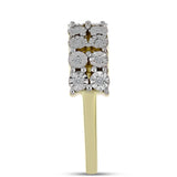 Inel din Argint 925 Placat cu Aur ( 4.11 grame ) cu Diamant Alb 0.12 Carate