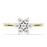 Inel din Argint 925 Placat cu Aur ( 2.68 grame ) cu Diamant Alb 0.04 Carate
