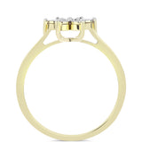 Inel din Argint 925 Placat cu Aur ( 2.68 grame ) cu Diamant Alb 0.04 Carate