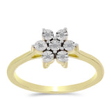 Inel din Argint 925 Placat cu Aur ( 2.68 grame ) cu Diamant Alb 0.04 Carate