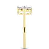 Inel din Argint 925 Placat cu Aur ( 2.68 grame ) cu Diamant Alb 0.04 Carate