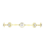Brățară din Argint 925 Placat cu Aur ( 7.03 grame ) cu Diamant Alb 0.04 Carate