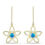 Cercei din Argint 925 Placat cu Aur ( 2.91 grame ) cu Opal Etiopian ”Paradis” 0.31 Carate