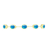 Brățară din Argint 925 Placat cu Aur ( 5.04 grame ) cu Opal Etiopian ”Paradis” 2.37 Carate