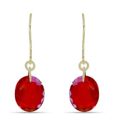 Cercei din Argint 925 Placat cu Aur ( 1.01 grame ) cu Agat Roșu 7.51 Carate