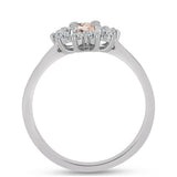 Inel din Argint 925 ( 2.23 grame ) cu Morganit Gozareh și Topaz Alb 0.99 Carate