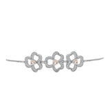 Brățară din Argint 925 ( 6.18 grame ) cu Morganit Gozareh și Topaz Alb 1.02 Carate