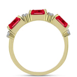 Inel din Argint 925 Placat cu Aur ( 2.72 grame ) cu Agat Roșu și Topaz Alb 1.96 Carate