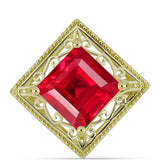 Inel din Argint 925 Placat cu Aur ( 5.92 grame ) cu Agat Roșu 4.84 Carate