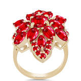 Inel din Argint 925 Placat cu Aur ( 5.2 grame ) cu Agat Roșu 4.97 Carate