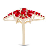 Inel din Argint 925 Placat cu Aur ( 5.2 grame ) cu Agat Roșu 4.97 Carate