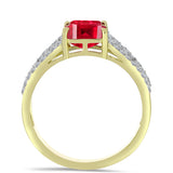 Inel din Argint 925 Placat cu Aur ( 3.54 grame ) cu Agat Roșu și Topaz Alb 2.63 Carate