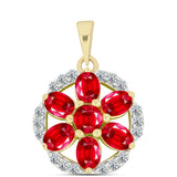 Pandantiv din Argint 925 Placat cu Aur ( 1.24 grame ) cu Agat Roșu 1.32 Carate