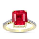 Inel din Argint 925 Placat cu Aur ( 2.82 grame ) cu Agat Roșu și Topaz Alb 3.94 Carate