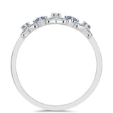 Inel din Argint 925 ( 2.03 grame ) cu Moissanite Albastru Oceanic 0.26 Carate