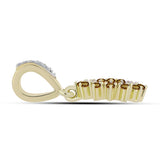 Pandantiv din Argint 925 Placat cu Aur ( 1.57 grame ) cu Cuarț Coniac și Topaz Alb 0.39 Carate