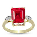 Inel din Argint 925 Placat cu Aur ( 2.76 grame ) cu Agat Roșu și Topaz Alb 4.11 Carate