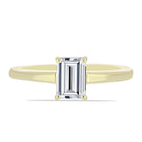 Inel din Argint 925 Placat cu Aur ( 2.58 grame ) cu Diamant Certificat cultivat în laborator 1.12 Carate