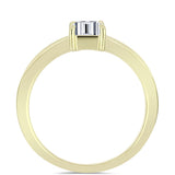 Inel din Argint 925 Placat cu Aur ( 2.58 grame ) cu Diamant Certificat cultivat în laborator 1.12 Carate