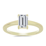 Inel din Argint 925 Placat cu Aur ( 2.58 grame ) cu Diamant Certificat cultivat în laborator 1.12 Carate