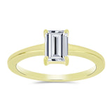 Inel din Argint 925 Placat cu Aur ( 2.58 grame ) cu Diamant Certificat cultivat în laborator 1.12 Carate