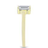 Inel din Argint 925 Placat cu Aur ( 2.58 grame ) cu Diamant Certificat cultivat în laborator 1.12 Carate