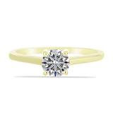 Inel din Argint 925 Placat cu Aur ( 2.05 grame ) cu Diamant Certificat cultivat în laborator 1.08 Carate