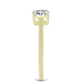 Inel din Argint 925 Placat cu Aur ( 2.05 grame ) cu Diamant Certificat cultivat în laborator 1.08 Carate