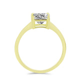 Inel din Argint 925 Placat cu Aur ( 2.03 grame ) cu Diamant Certificat cultivat în laborator 1.58 Carate