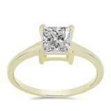 Inel din Argint 925 Placat cu Aur ( 2.03 grame ) cu Diamant Certificat cultivat în laborator 1.58 Carate