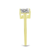 Inel din Argint 925 Placat cu Aur ( 2.03 grame ) cu Diamant Certificat cultivat în laborator 1.58 Carate