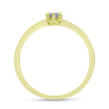 Inel din Argint 925 Placat cu Aur ( 1.69 grame ) cu Diamant Certificat cultivat în laborator 0.2 Carate