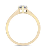 Inel din Argint 925 Placat cu Aur ( 2.01 grame ) cu Diamant Certificat cultivat în laborator 0.96 Carate