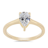 Inel din Argint 925 Placat cu Aur ( 2.01 grame ) cu Diamant Certificat cultivat în laborator 0.96 Carate