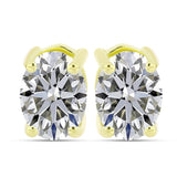 Cercei din Argint 925 Placat cu Aur ( 1.4 grame ) cu Diamant Certificat cultivat în laborator 1.44 Carate