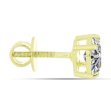 Cercei din Argint 925 Placat cu Aur ( 1.4 grame ) cu Diamant Certificat cultivat în laborator 1.44 Carate