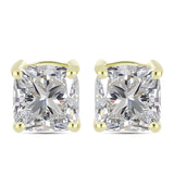 Cercei din Argint 925 Placat cu Aur ( 1.58 grame ) cu Diamant Certificat cultivat în laborator 2.9 Carate