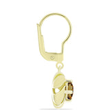 Cercei din Argint 925 Placat cu Aur ( 3.45 grame ) cu Cuarț Coniac 0.93 Carate