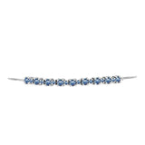 Brățară din Argint 925 ( 4.88 grame ) cu Moissanite Albastru Oceanic 1.65 Carate