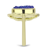 Inel din Argint 925 Placat cu Aur ( 4.87 grame ) cu Drusă Violet 5.48 Carate
