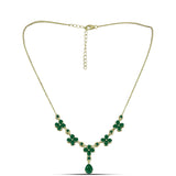 Colier din Argint 925 Placat cu Aur ( 6.14 grame ) cu Agat Verde 3.94 Carate